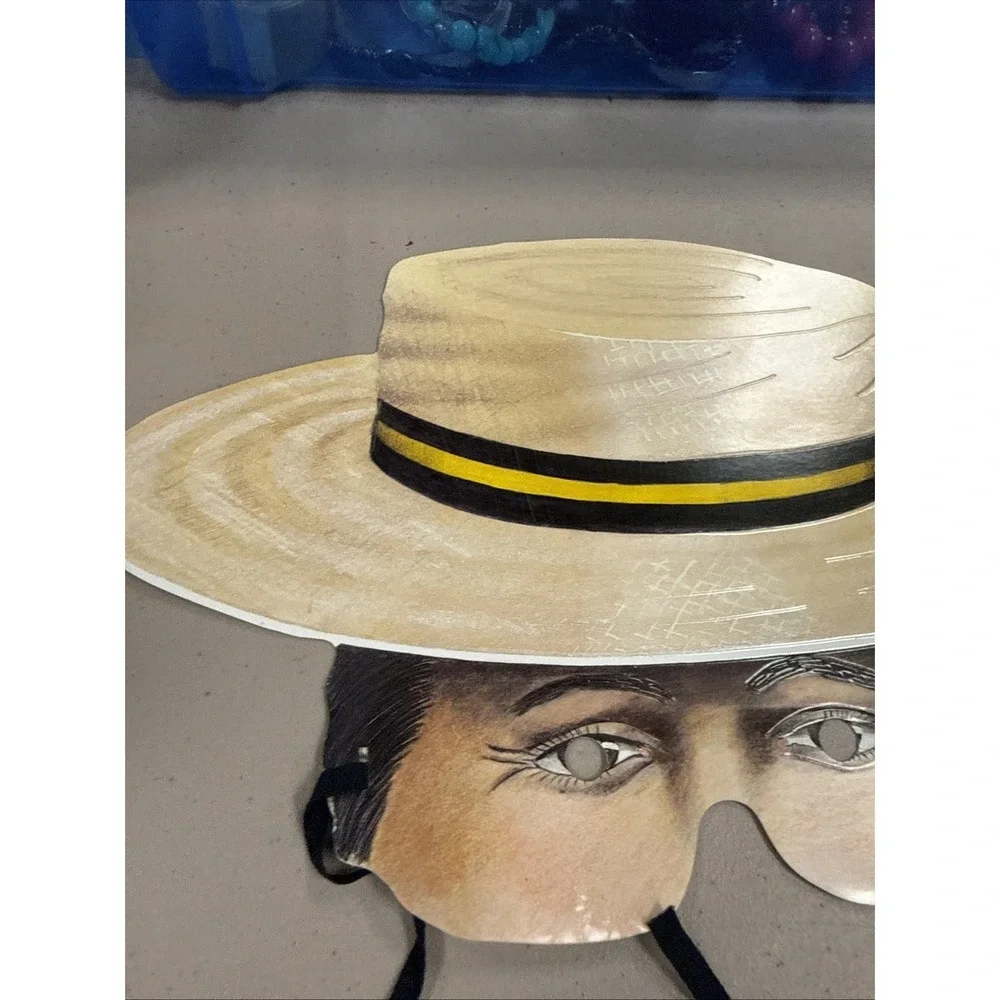 Vintage Paper Masters ROARING TWENTIES Boater Mask made in‎ ENGLAND